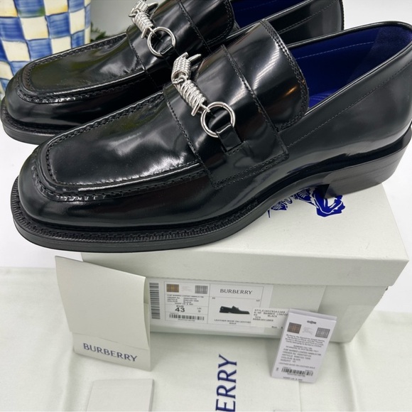 Men’s Burberry barbed leather loafer size 43 made in Italy - Picture 11 of 16